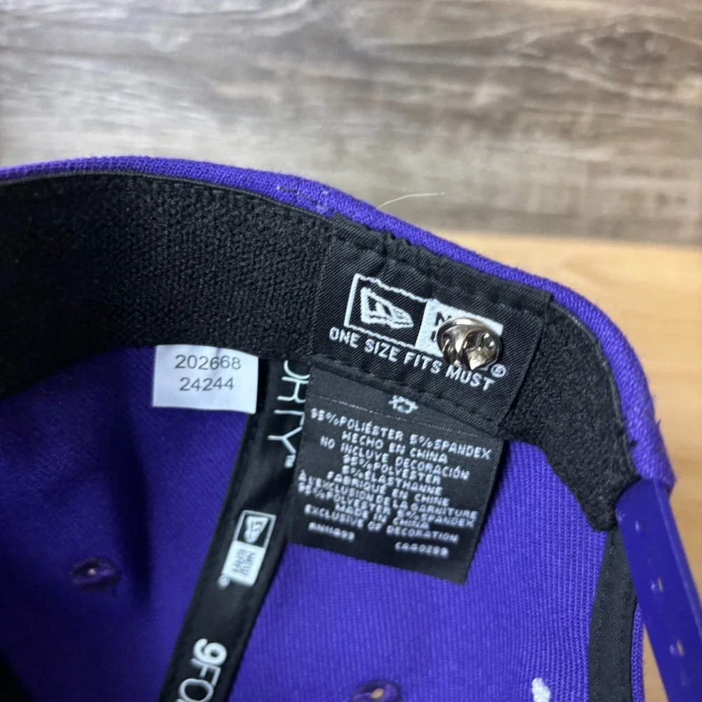 New Era Hat Cap Snap Back Trucker Purple Ski Skiing Embroidered Mens